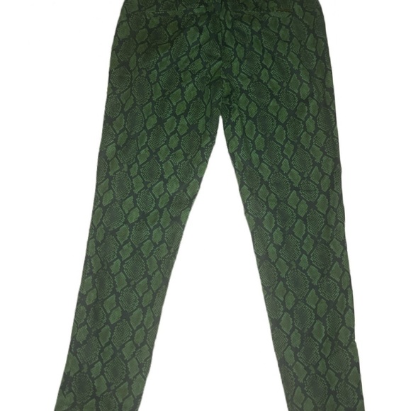 Michael Kors Green Snakeskin Pants Size 2 - Picture 7 of 9